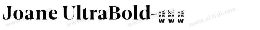 Joane UltraBold字体转换